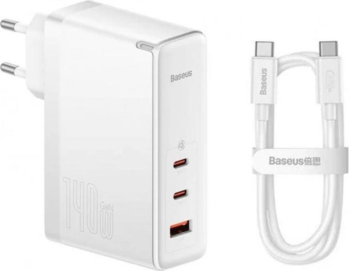 Immagine prodotto Baseus Caricabatterie rapido GaN5 Pro 2C+U 140W EU Bianco (140 W)