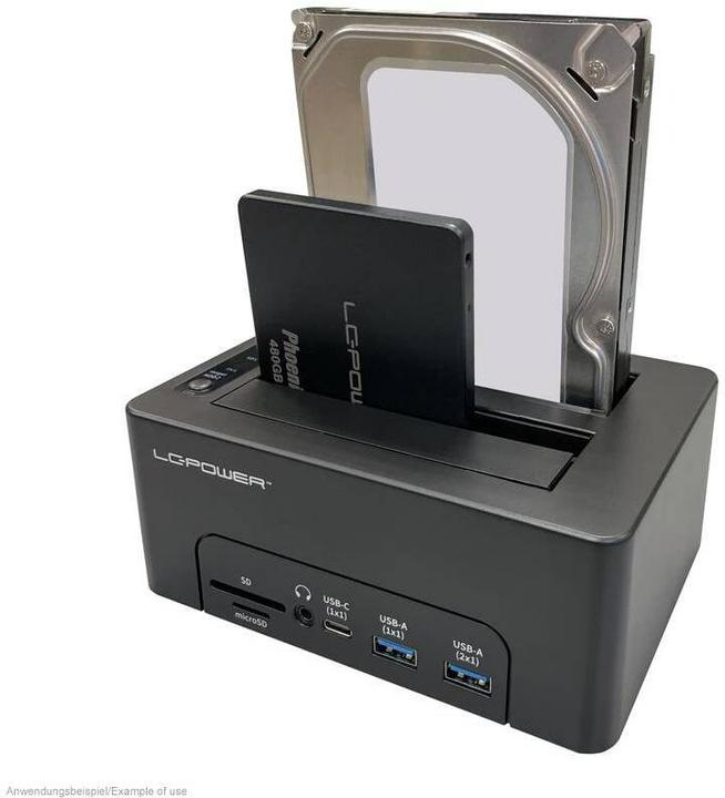 Produktbild LC-Power LC-DOCK-C-MULTI-HUB USB3.2 Dockingn Station 2,5/3,5 retail (USB-C, 2 Ports)