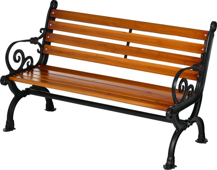 Outsunny Garden bench with ornamental armrests