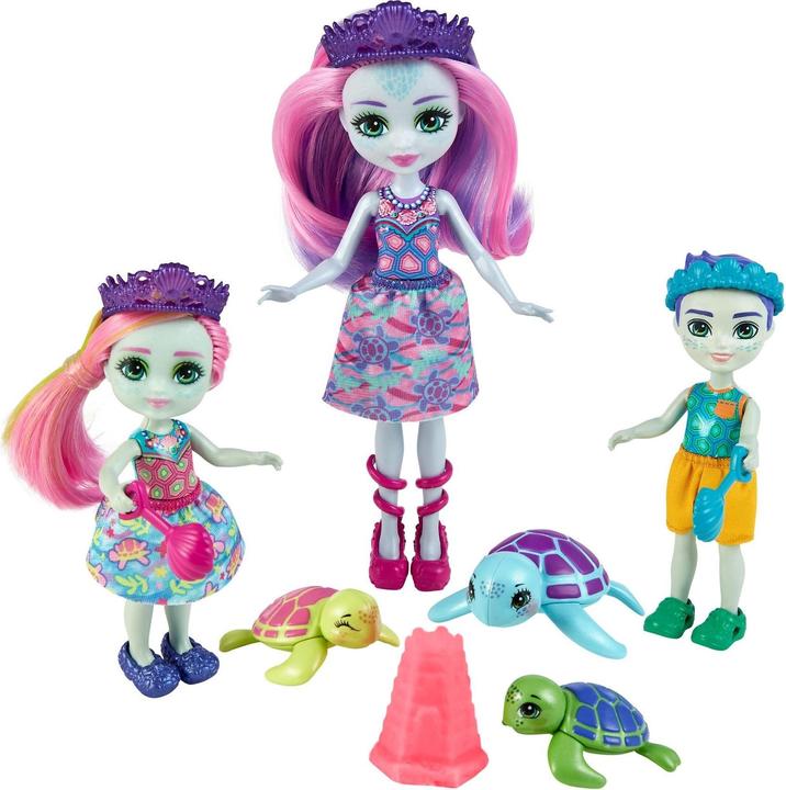 Actual product image Enchantimals Ocean Kingdom Tinsley Turtle Family Dolls