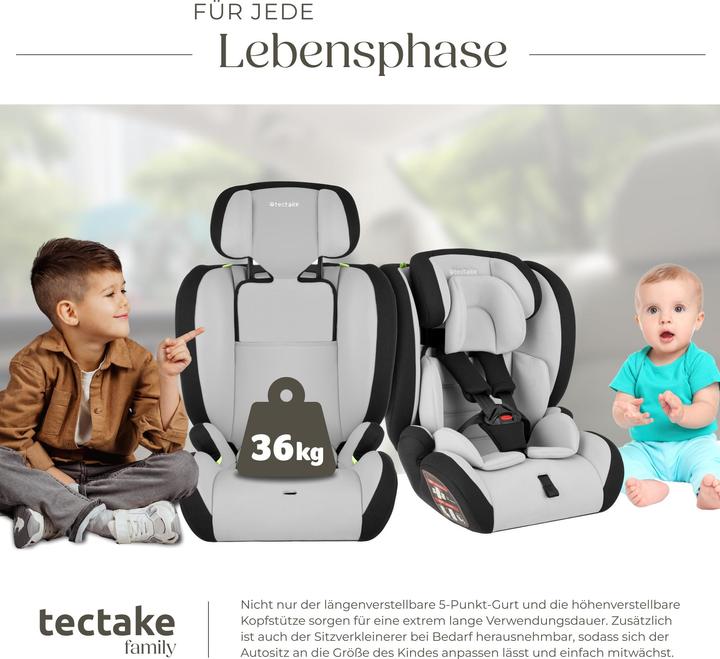 Produktbild tectake Autositz Sophie mit Seitenaufprallschutz (Kindersitz, ECE R129/i-Size Norm)