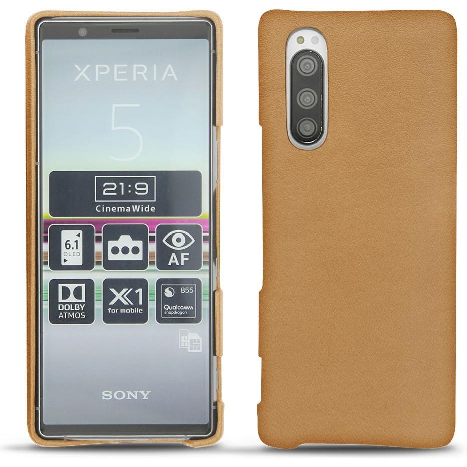 Noreve Lederschutzhülle (Sony Xperia 5), Smartphone Hülle, Braun