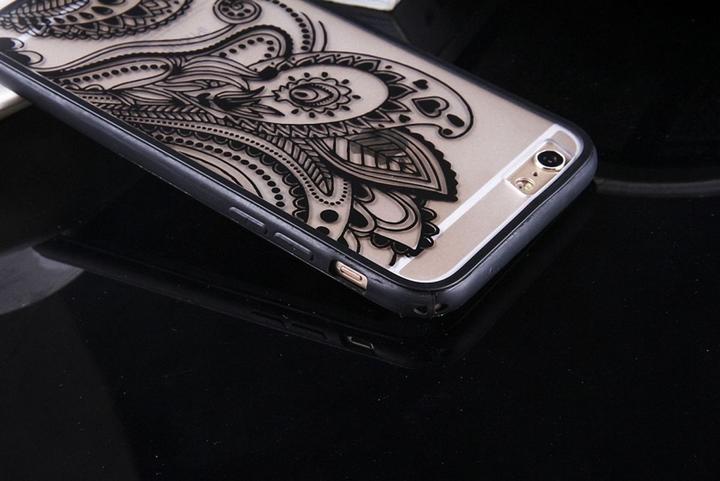 Produktbild König Design Apple iPhone SE 2022 Handyhülle Mandala Case Cover Schutzhülle Bumper Schwarz