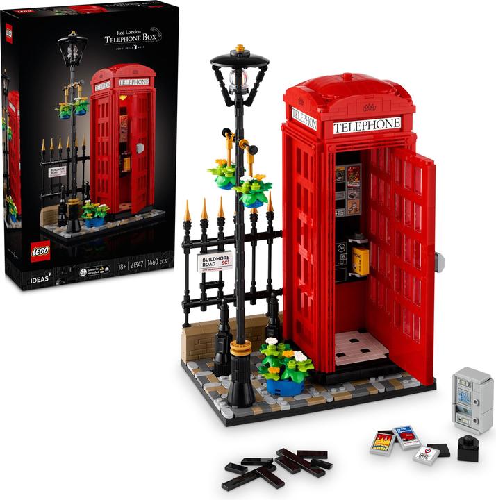 Image du produit LEGO Cabine téléphonique rouge de Londres (21347, LEGO Ideas, LEGO difficiles à trouver)