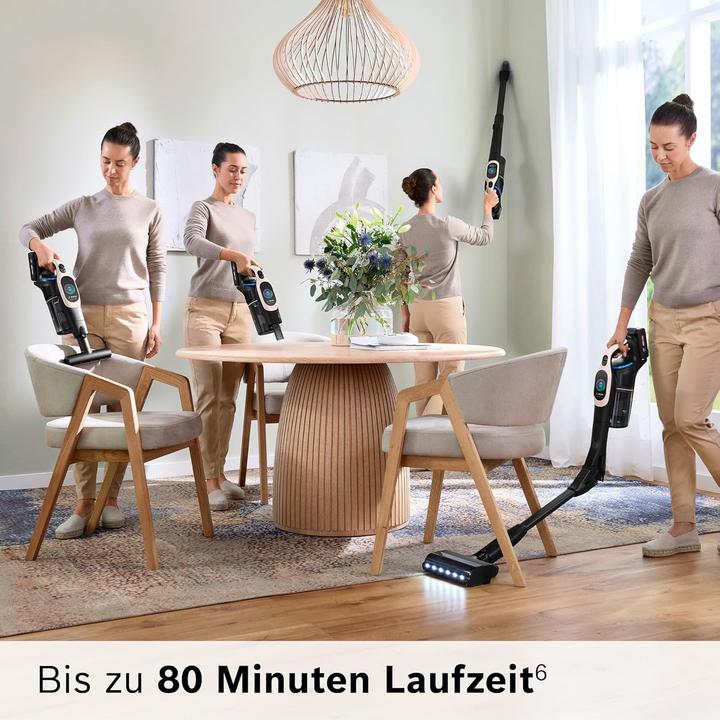 Image du produit Bosch Hausgeräte Aspirateur sans fil avec technologie MicroClean, batterie 4,0 Ah et éclairage LED