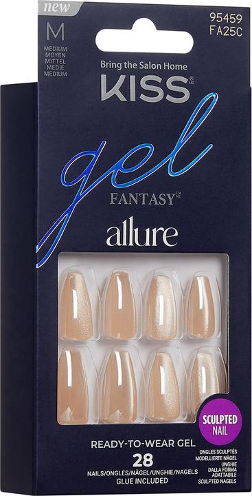 Image du produit KISS Gel Fantasy Allure Moonbeam 28 Pcs - Gel Nails (Ongles artificiels, Rayon de lune)