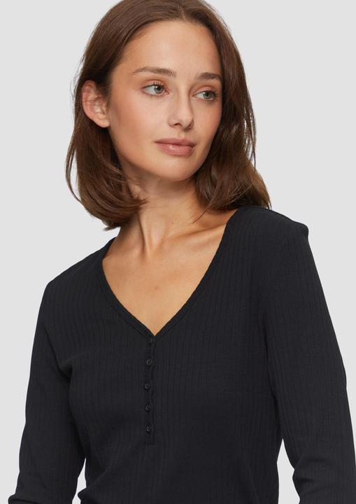 Actual product image S.Oliver T-Shirt Stretchiges Longsleeve mit Henleyausschnitt (34)