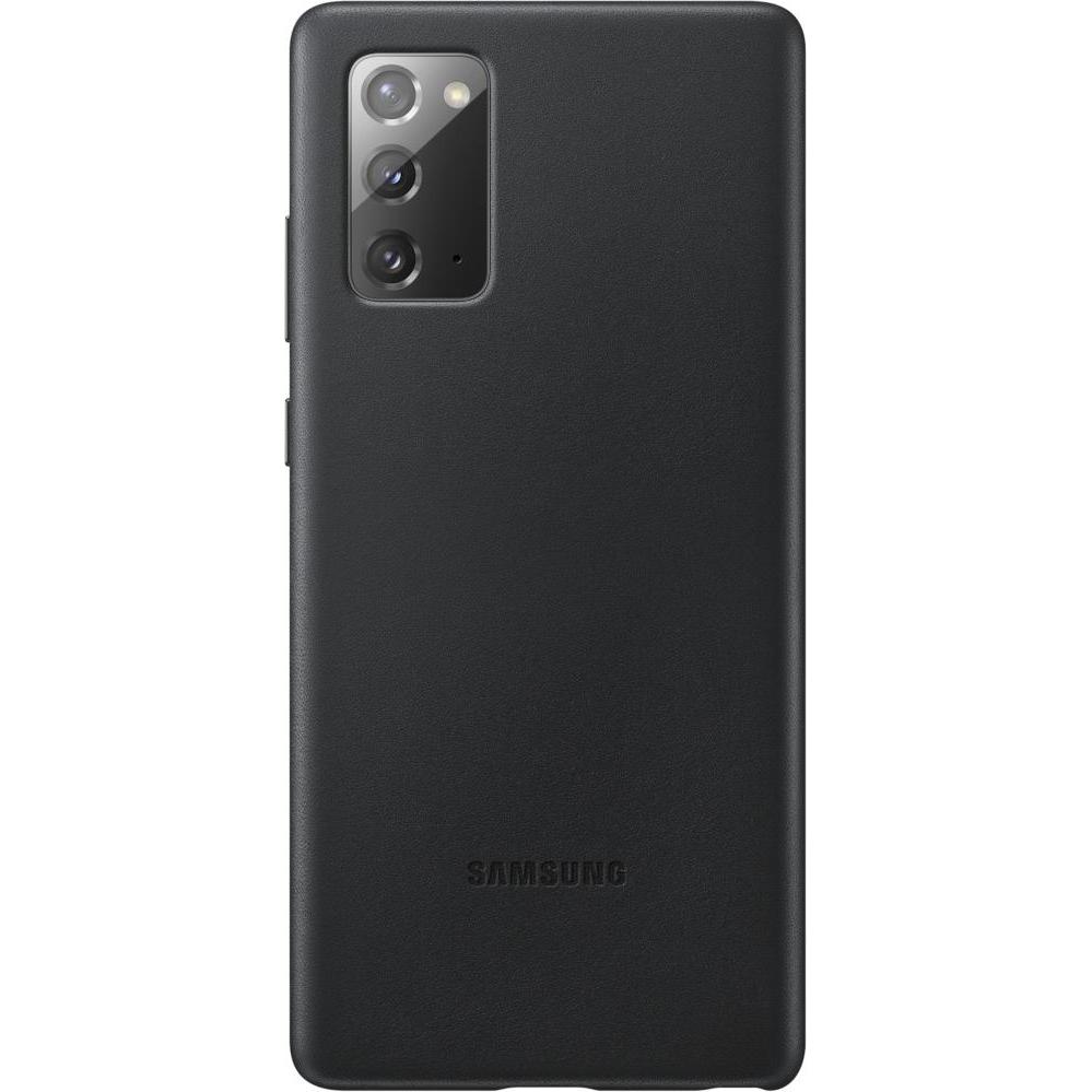 Samsung Leather Cover (Samsung Galaxy Note 20), Smartphone Hülle, Schwarz