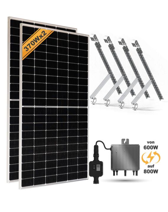 Produktbild Enjoy solar Balkonkraftwerk Set - MI600W (Halterung verstellbar) (600 W)