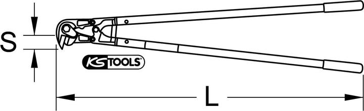 Immagine prodotto KS Tools Taglierina per reti strutturali in acciaio (820 mm)