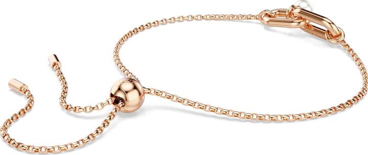 Image du produit Swarovski Constella Armband Kristallperle Rundschliff Weiss Roségold Legierungsschicht (24 cm, Métal Swarovski)