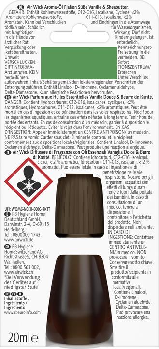 Produktbild Air Wick Aroma-Öl Flakon Süsse Vanille & Sheabutter 20ml