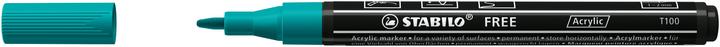 Produktbild STABILO Acrylmarker - FREE Acrylic - T100 Rundspitze 1-2mm - Einzelstift - blaugrün (1x)