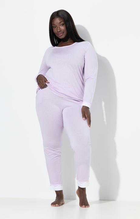 Produktbild Ulla Popken Pyjama, Zweiteiler, Spitze, Rundhals, Langarm (62)
