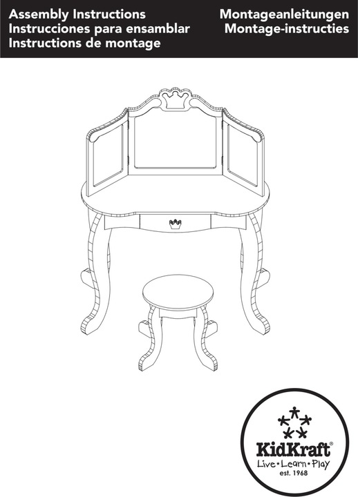 Produktbild KidKraft Prinzessinnenfrisiertisch (Kindersofa)