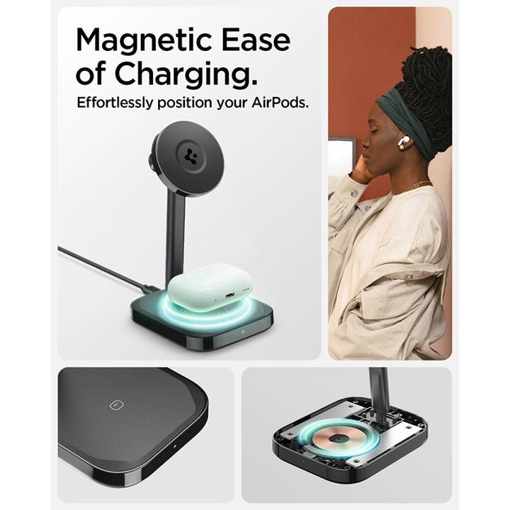 Actual product image Spigen ArcField PF2100 Stand with MagSafe Charger - Black (20 W)