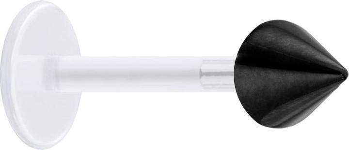 Immagine prodotto Star Piercing Micro Labret transparent mit Cone schwarz (Materiale sintetico, senza ottone, Acciaio chirurgico 316L)