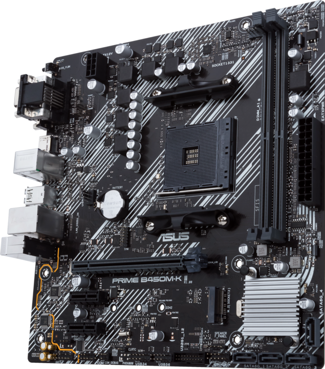 Actual product image ASUS PRIME B450M-K II (AM4, AMD B450, mATX)