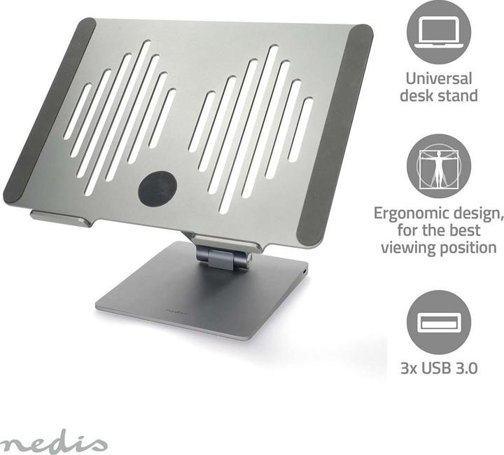Actual product image Nedis Notebook-Ständer | Stromversorgung über USB | 17 " | Faltbar