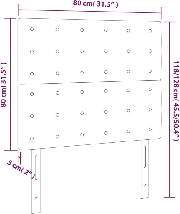 Image du produit vidaXL Kopfteil (80 x 5 x 128 cm)