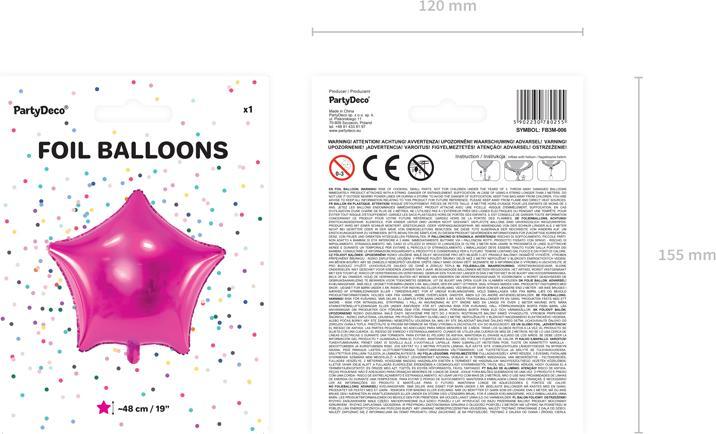 Produktbild Partydeco Folienballon Stern Light Pink glänzend (1 x)