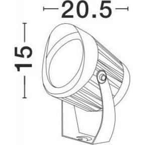 Thumbnail - Nova Luce, Gartenbeleuchtung, NORTH LED Bodenspot Schwarz 30W IP65 Warmweiss 15x15x20,5cm 9240679 (IP65)