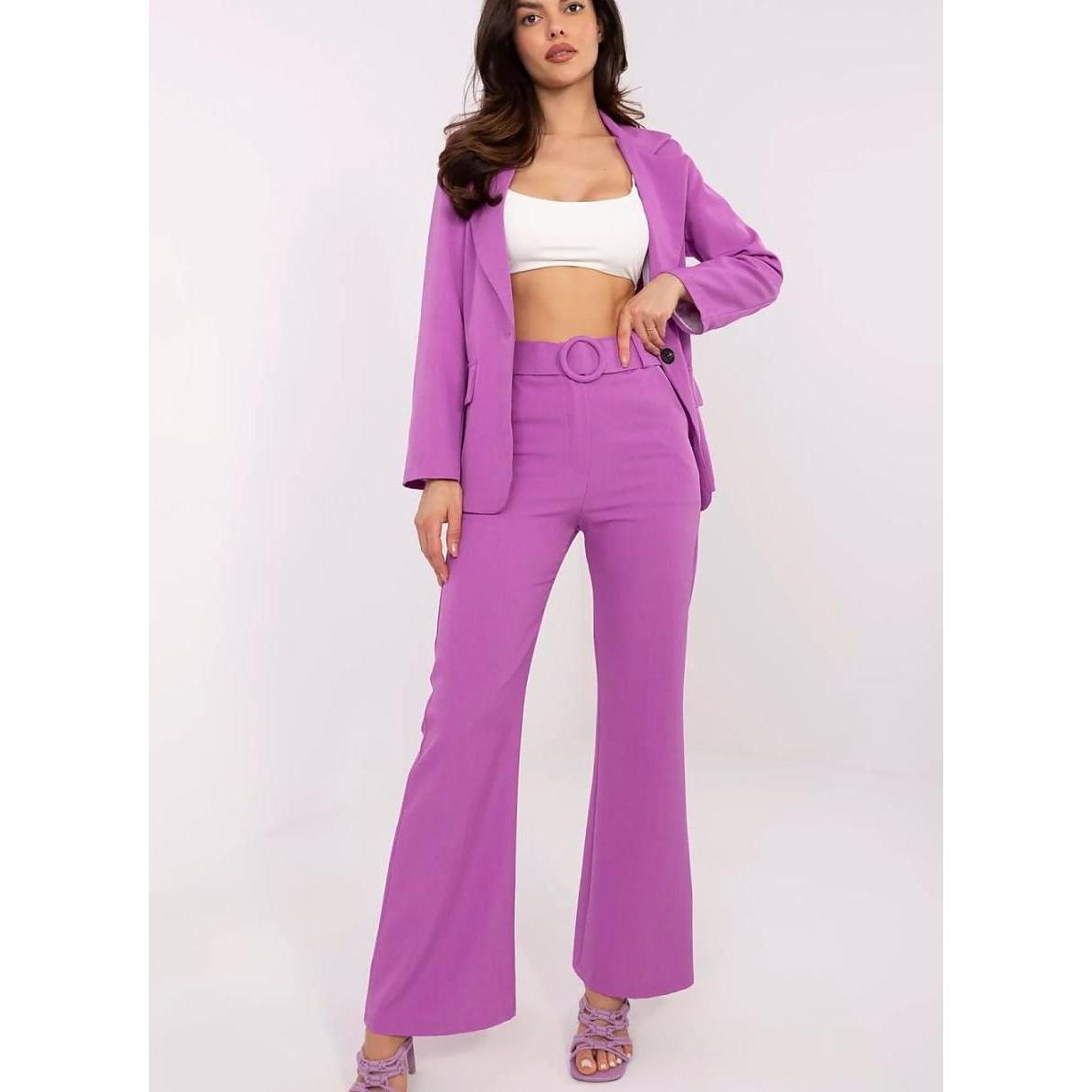 Italy Moda, Damen, Hosen, Damen Hose, Violett, (L)