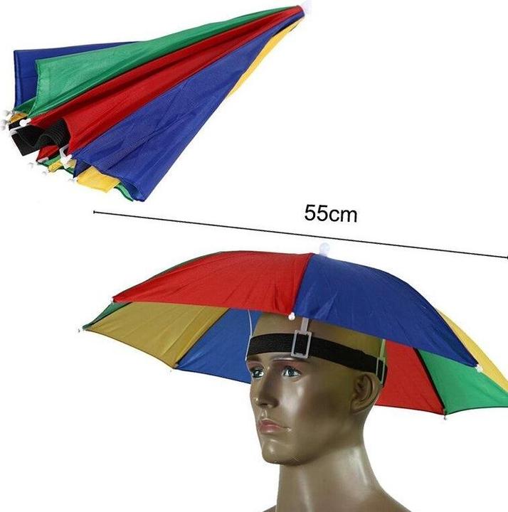 Produktbild JTI Taschenschirm für den Kopf - farbenfrohes Design