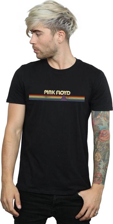 Actual product image Pink Floyd Mens Prism Retro Stripes T-Shirt (5XL)