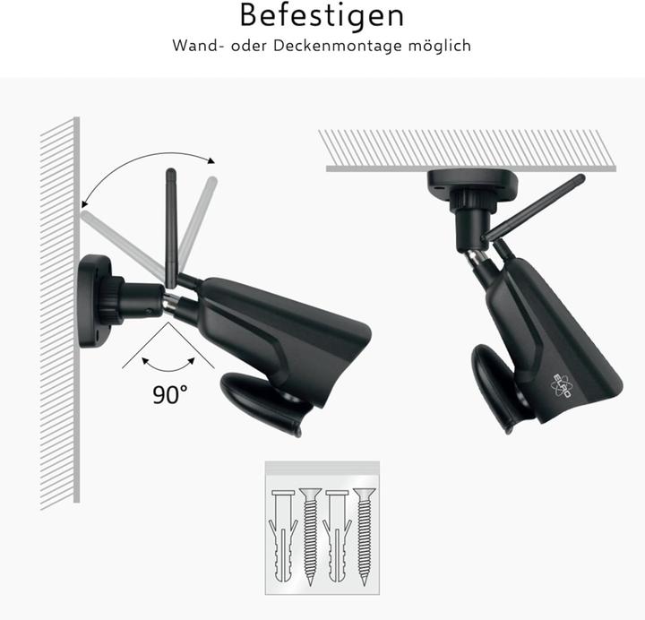 Actual product image Elro CZ60RIPS-4 Draadloze 1080P HD Complete Beveiligingscamera Set - Met 4 cameras, 9 inch monitor en App (1920 x 1080 Pixels)