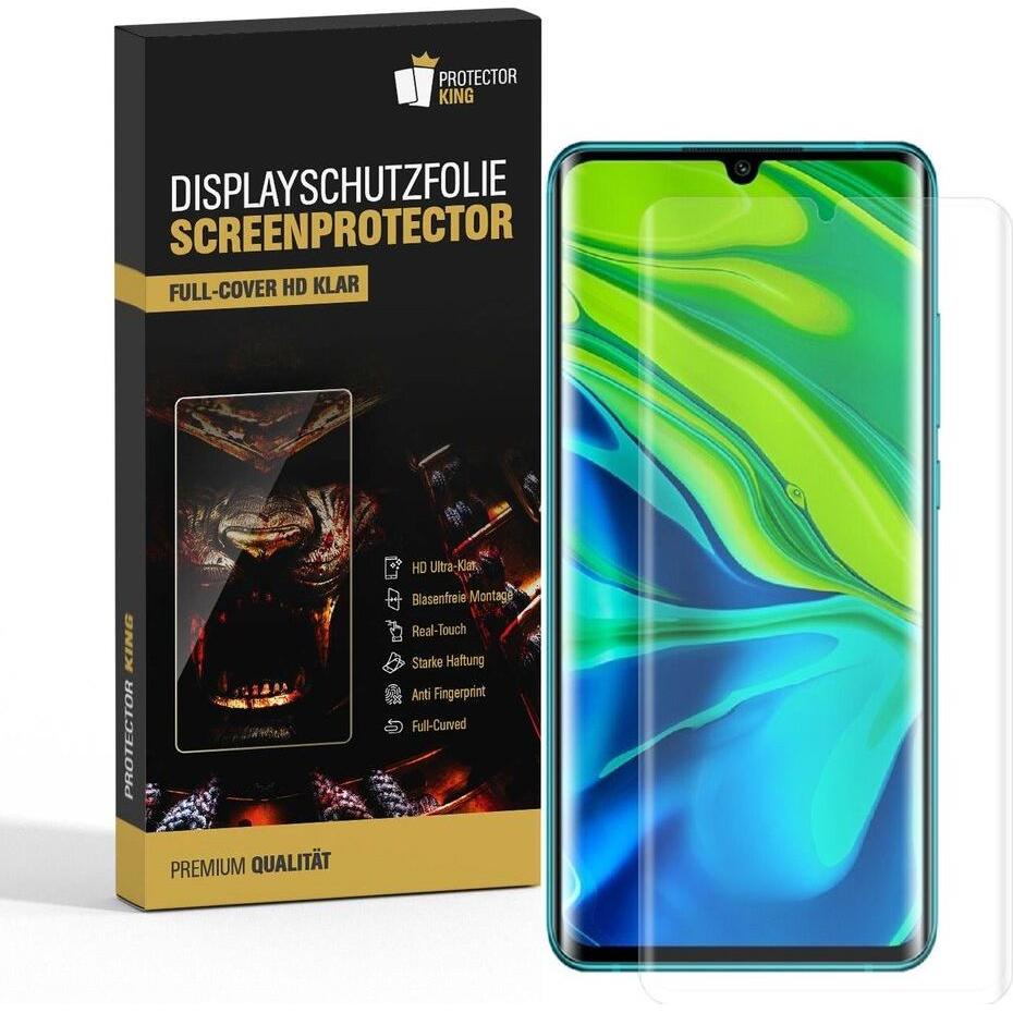 Protectorking 4x Premium Displayschutzfolie 3D KLAR (4 Stück, Xiaomi Mi Note 10 Pro), Smartphone Schutzfolie