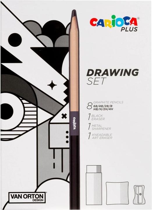 Carioca Drawing Set Plus (2B, 2H, 4B, 4h, 6B, B, H, HB, 10x)