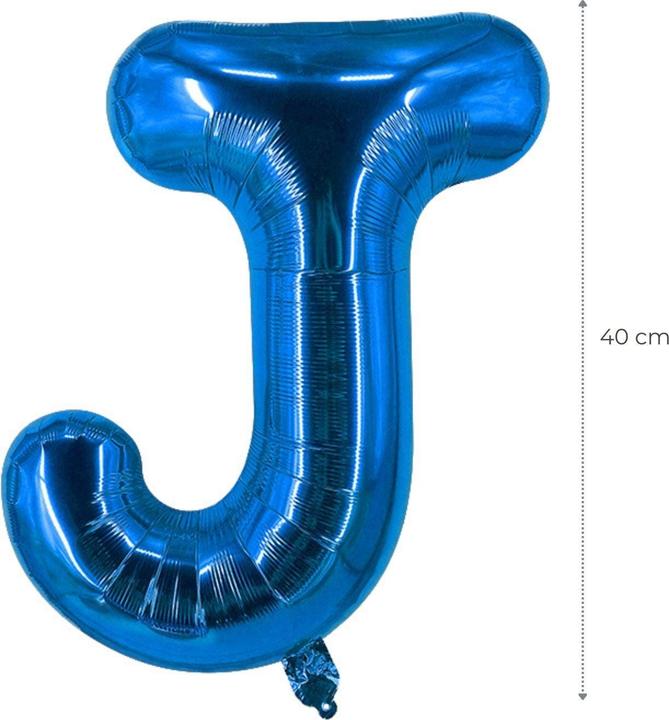 Produktbild Hermex Buchstabenballon J Blau Geburtstagsparty Ballon Folienballon 40cm (1 x)