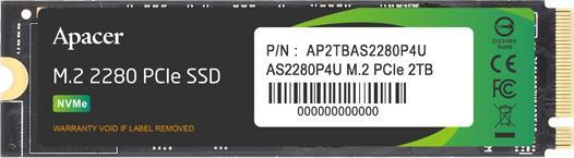 Produktbild Apacer SSD 2TB 3.5/3.0G AS2280P4U M.2 APA (2000 GB, M.2)