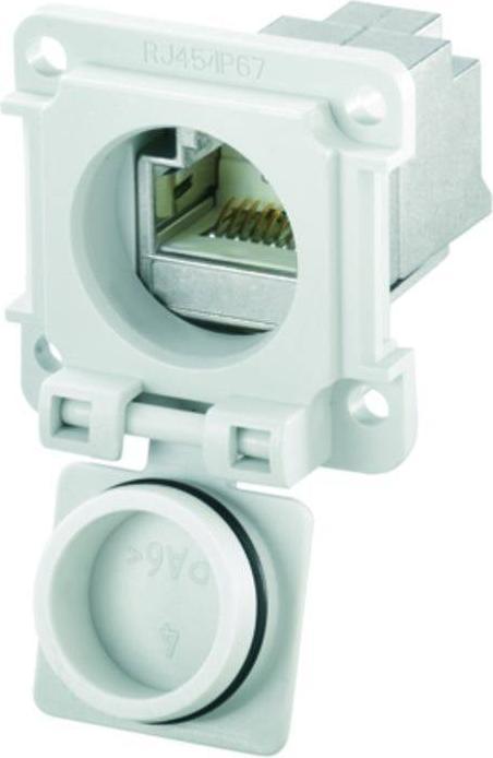 Actual product image Weidmüller IE-XM-RJ45/IDC-IP67 - Flat - Gray - RJ-45 - IDC - Female - Nickel/Gold