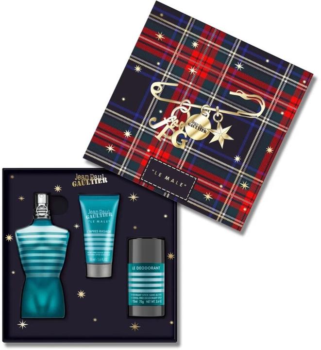 Actual product image Gaultier JEAN P.G."LE MALE" 125 VAPO+BALM 50+DEO (Perfume set)