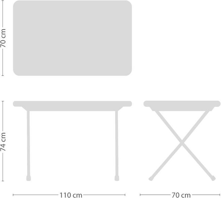 Actual product image Arc en Ciel folding table rectangular (70 cm)