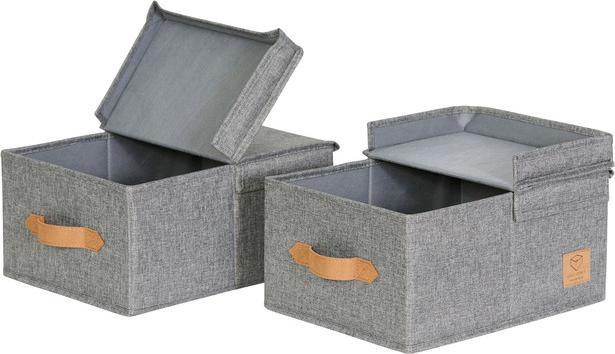 Image du produit Love it Store it Boîte à couvercle rabattable Premium, lot de 2 - Petite (25 x 33 x 16 cm, 13.50 l)