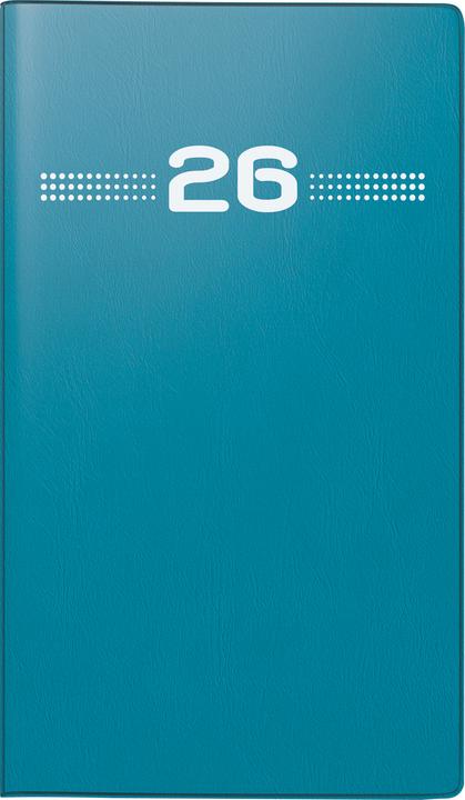 Actual product image rido/idéMonats-FaltkalenderModellMiniplanerd15,Kunststoff-Einband,petrol (A6, 1 month / 2 pages)