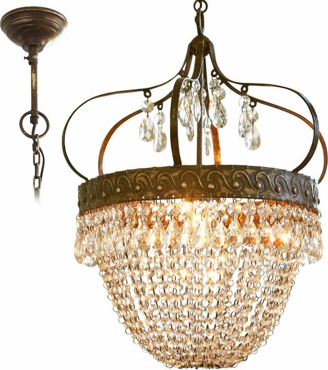 Produktbild Loberon Kronleuchter Margelieu antikmessing/klar (49 cm)