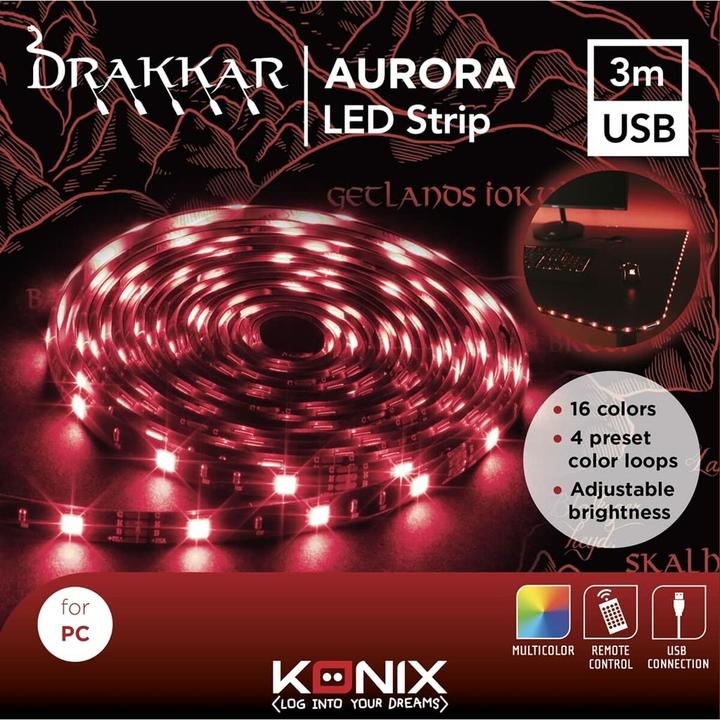 Produktbild Konix Drakkar Led Strip Aurora - (3 m) (RGB, 300 cm, Indoor)