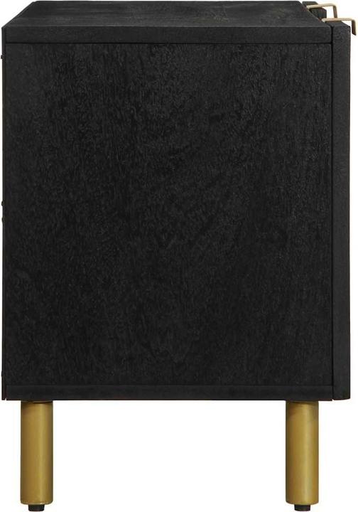 Actual product image vidaXL TV cabinet Lowboard TV cabinet TV table black wood-based material (100 x 33 x 46 cm)