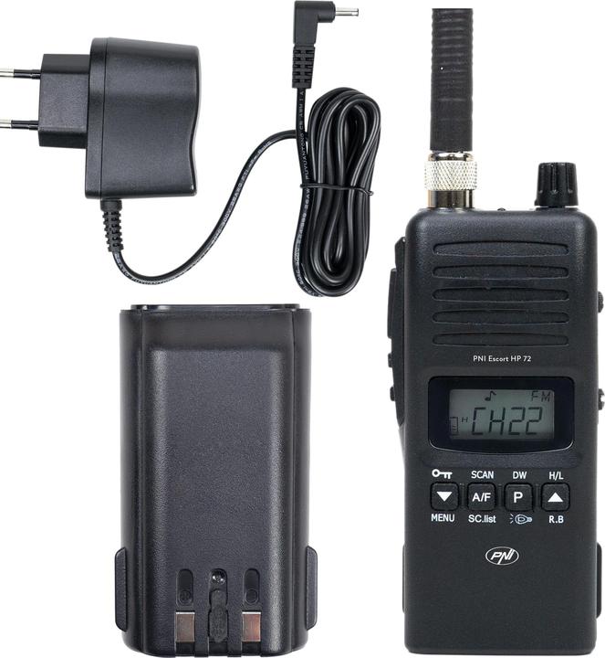 Produktbild PNI Escort HP 72 CB-Funkpaket mit 12V-24V-Netzteil und externer Antenne (0.50 km)