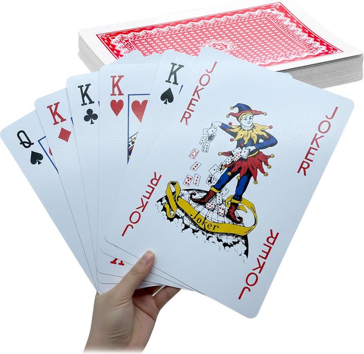 Actual product image Relaxdays 54 XXL playing cards (German)