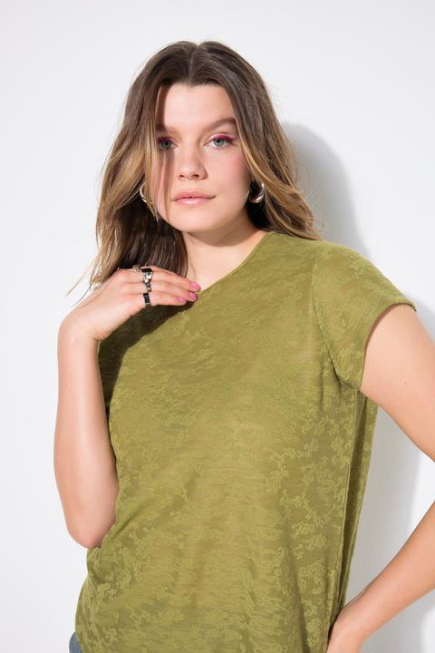 Actual product image Studio Untold T-Shirt, Classic Shape, Jacquard-Jersey mit Muster (46, 48)