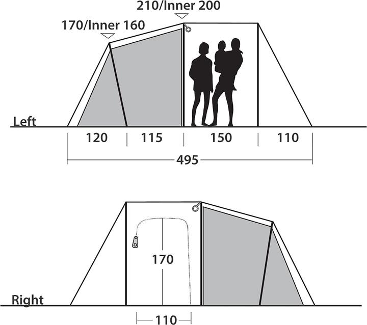Produktbild Outwell Nevada 4 (Tunnelzelt, 21.20 kg, 4 Personen)