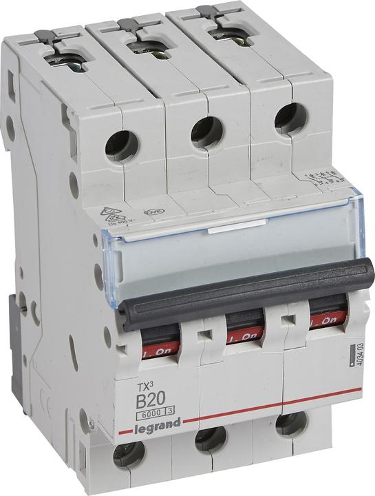 Legrand Circuit breaker Tx3 403403 Ls B20A 3P 6Ka 3M 403403