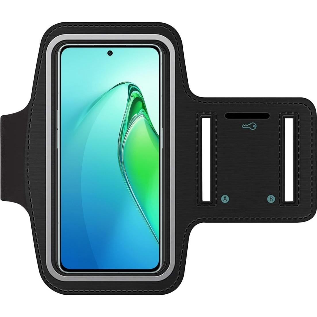 SmartFitness Oppo Reno8 Pro 5G Handy Sport Armband, Smartphone Sportarmband, Schwarz