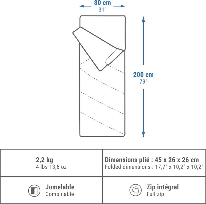 Produktbild Quechua Arpenaz 10 Coton (190 cm)