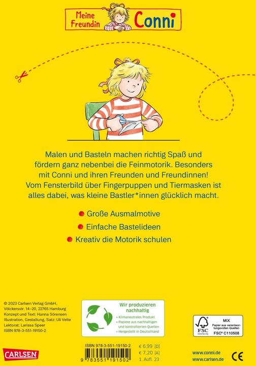 Actual product image Conni Yellow Series (Activity Book): My Kita Colouring and Crafting Block